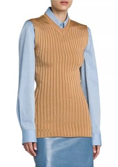 Marni Rib-Knit Long Sweater Vest