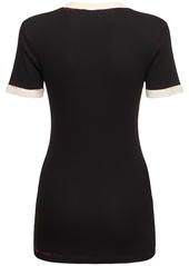 Marni Ribbed Jersey Short Sleeve T-shirt