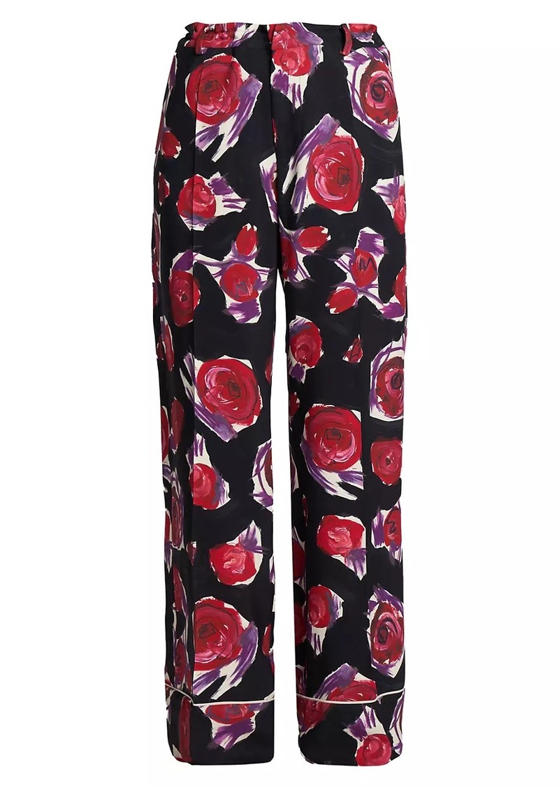 Marni Rose-Print Knit Trousers