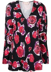 Marni rose print top