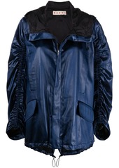 Marni ruched hooded jacket