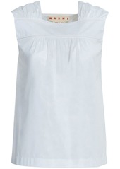 Marni ruched sleeveless cotton top