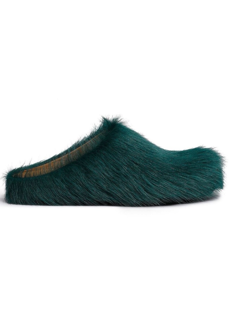 Marni Fussbet Sabot calf-hair slippers