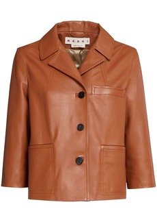 Marni single-breasted leather jacket