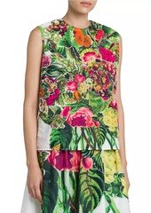 Marni Sleeveless Floral Crop Top