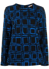 Marni square pattern jumper