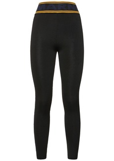 Marni Stretch Viscose Logo Skinny Leggings