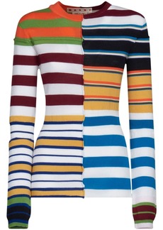 Marni patchwork striped jumper