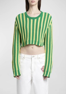 Marni Striped Crewneck Crop Sweater