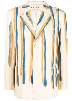 Marni striped single-breasted blazer