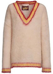 Marni striped mohair-blend jumper