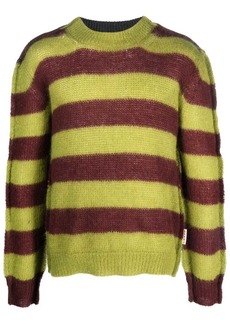 Marni striped mohair-blend jumper