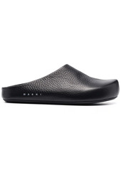 Marni textured-leather clog slippers