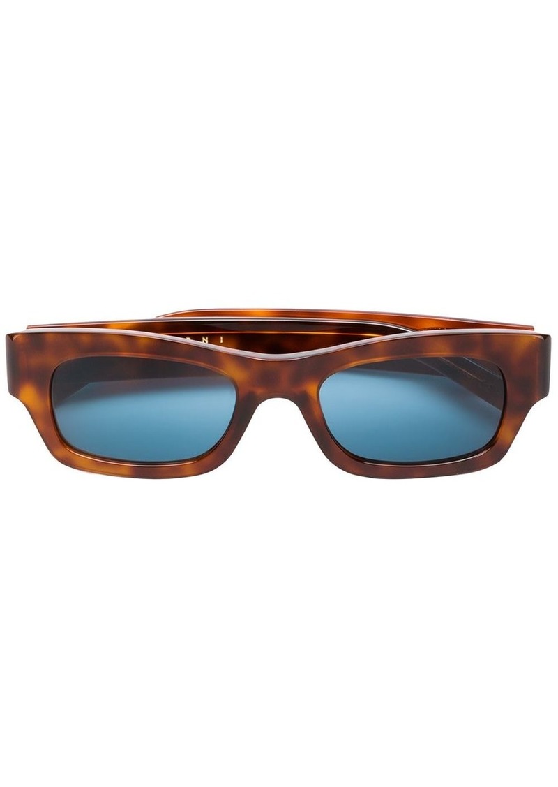 Marni tortoiseshell rectangular frame sunglasses