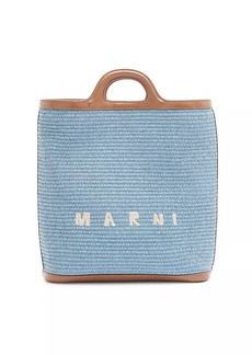 Marni Tropicalia Logo-Embroidered Raffia Bag