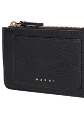 Marni Trunk Saffiano Leather Card Holder W/zip