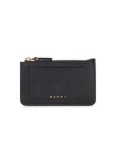 Marni Trunk Saffiano Leather Card Holder W/zip