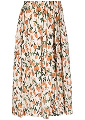 Marni tulip-print pleated skirt