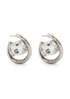 Marni Twisted rhinestone-embellished hoop earrings