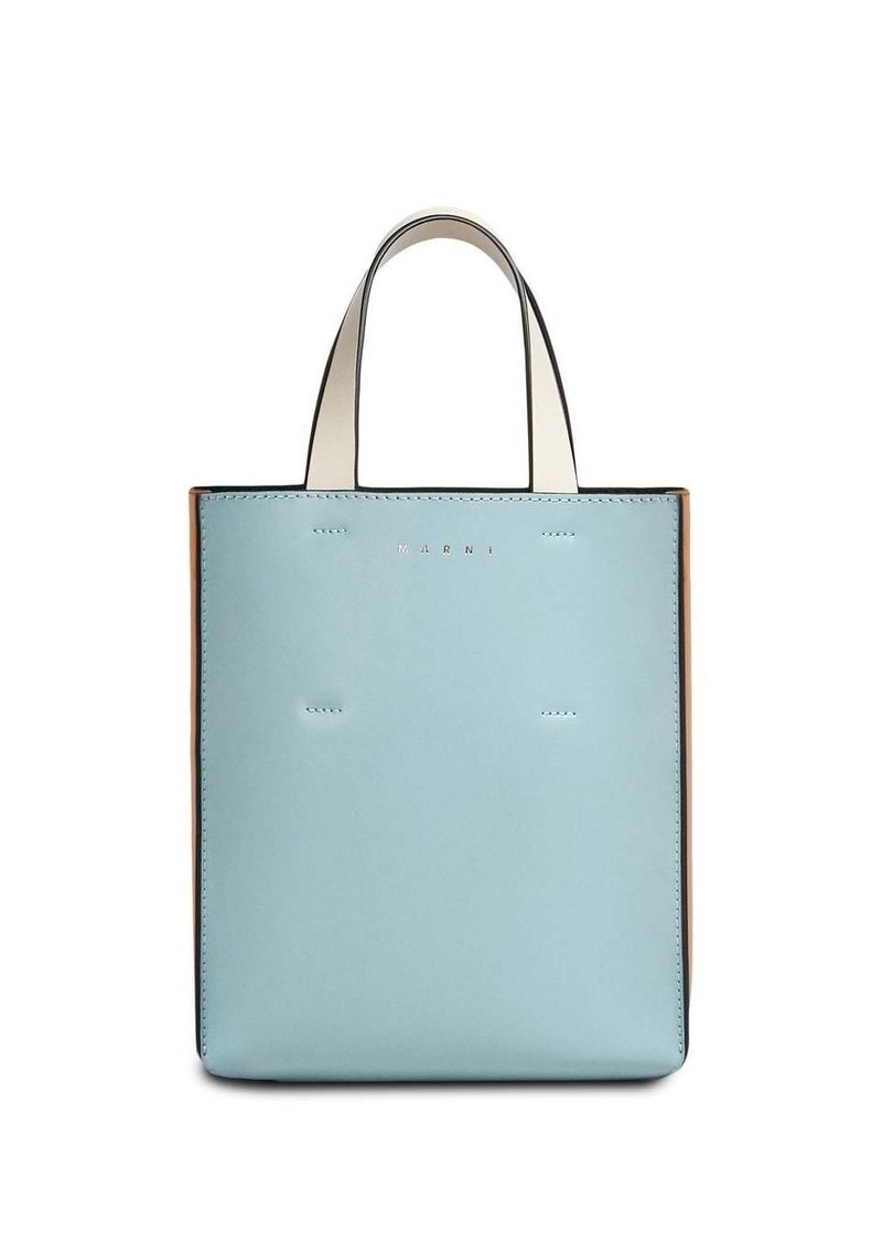 Marni two-tone leather tote bag