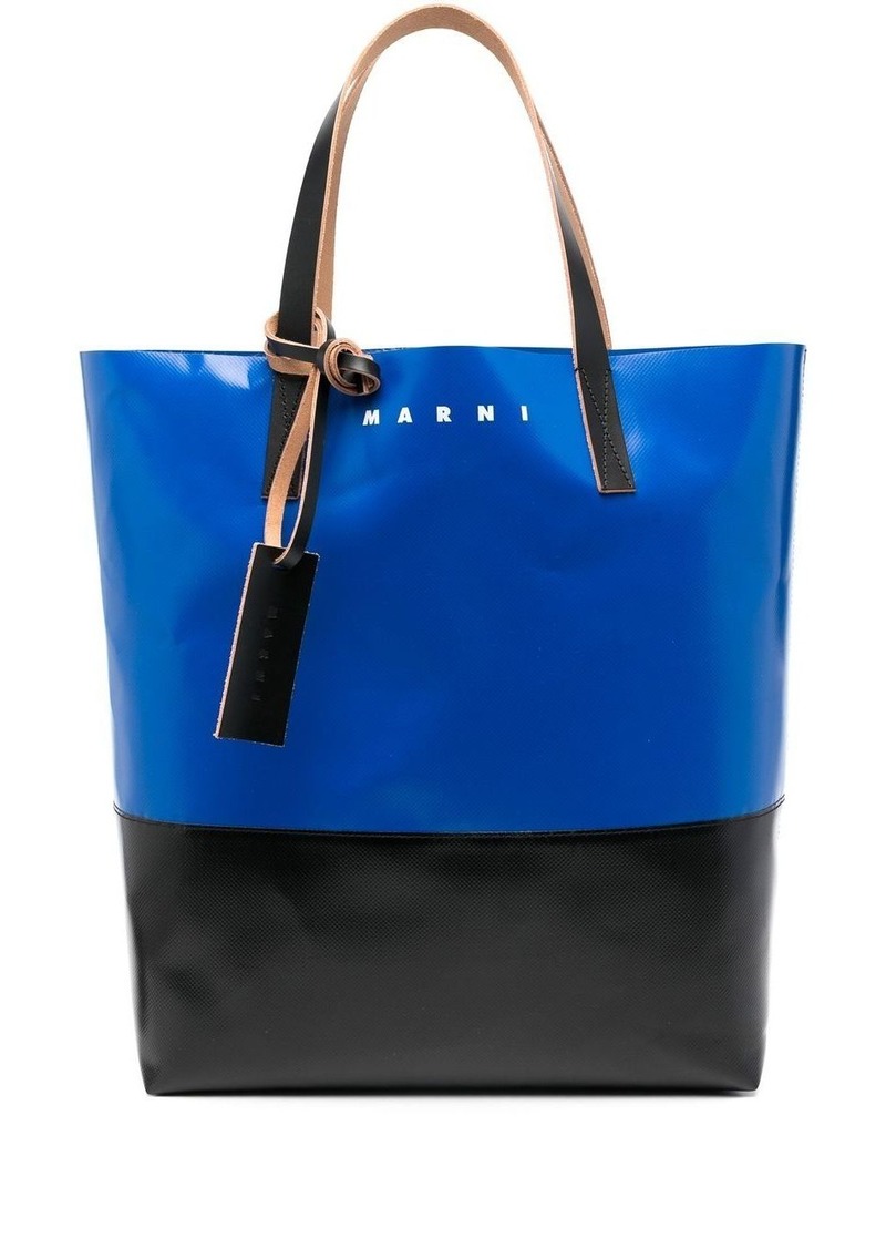 Marni two-tone top-handle tote bag