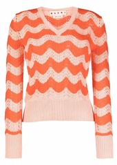 Marni V-neck knitted jumper