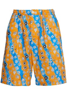 Marni wave daisy-print shorts