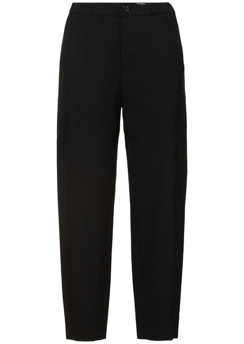 Marni Wool Blend Mid Rise Straight Pants