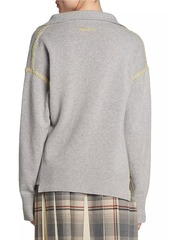 Marni Wool-Cashmere Stitched Asymmetric Sweater