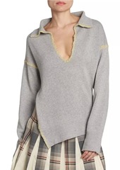 Marni Wool-Cashmere Stitched Asymmetric Sweater