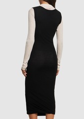 Marni Wool Contrast Midi Dress