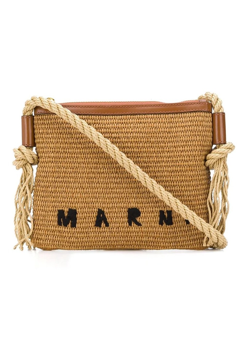 Marni Marcel Summer raffia shoulder bag