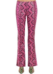 Marques' Almeida Boot Cut Snake Printed Leather Pants