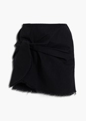Marques' Almeida - Knotted denim mini skirt - Black - UK 6
