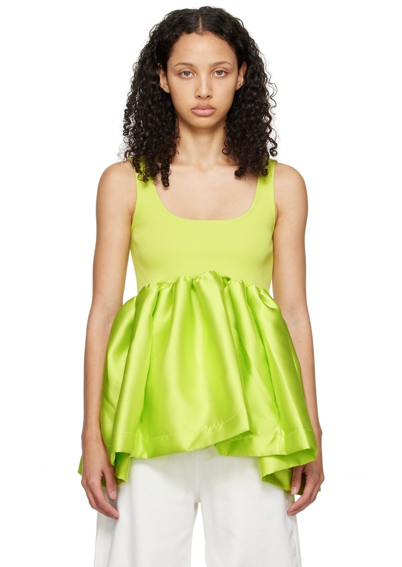 Marques' Almeida Marques Almeida Green Puff Hem Blouse