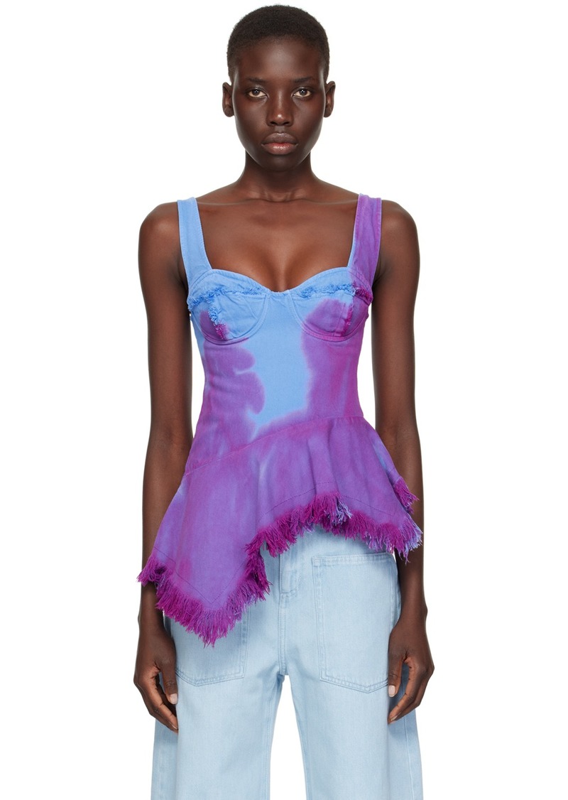 Marques' Almeida Marques Almeida Purple Pattern Tank Top