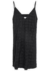Marques' Almeida Woman Jacquard Mini Slip Dress Black