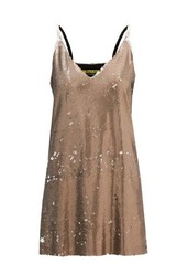 Marques' Almeida Marques'almeida - Upcycled Two-way Sequinned Tulle Mini Dress - Womens - Silver