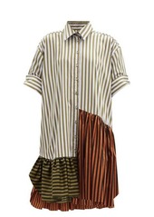 Marques' Almeida Marques'Almeida Upcycled striped cotton shirt dress