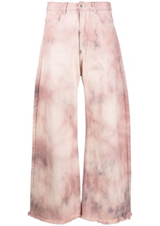 Marques' Almeida tie-dye print wide leg jeans