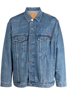 Martine Rose all-over logo-print denim jacket