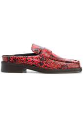 Martine Rose Arches snakeskin print mules