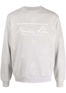 Martine Rose logo-print crew-neck sweatshirt