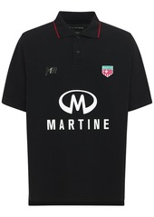 Martine Rose Logo Print Football Cotton Polo