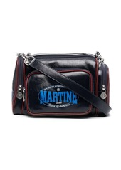 Martine Rose logo-print leather shoulder bag