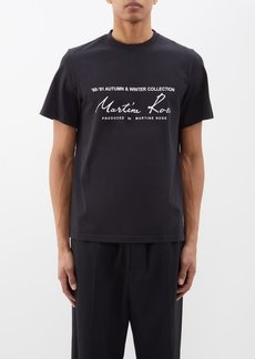 Martine Rose - Logo-print Cotton-jersey T-shirt - Mens - Black
