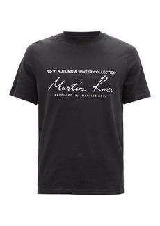 Martine Rose - Logo-print Cotton-jersey T-shirt - Mens - Black