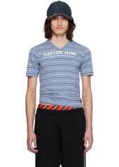 Martine Rose Blue Shrunken T-Shirt