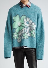 Martine Rose Gender Inclusive Floral Intarsia Boxy Sweater