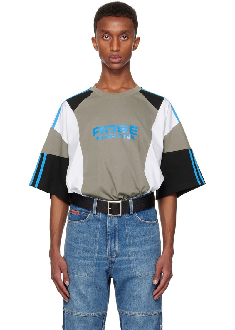 Martine Rose Gray Oversized Paneled T-shirt